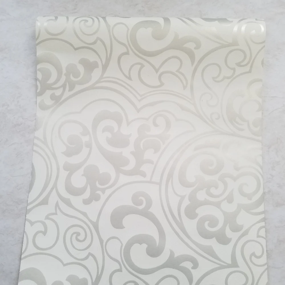 Wallpaper Her Divine Silver Glitter Swirls